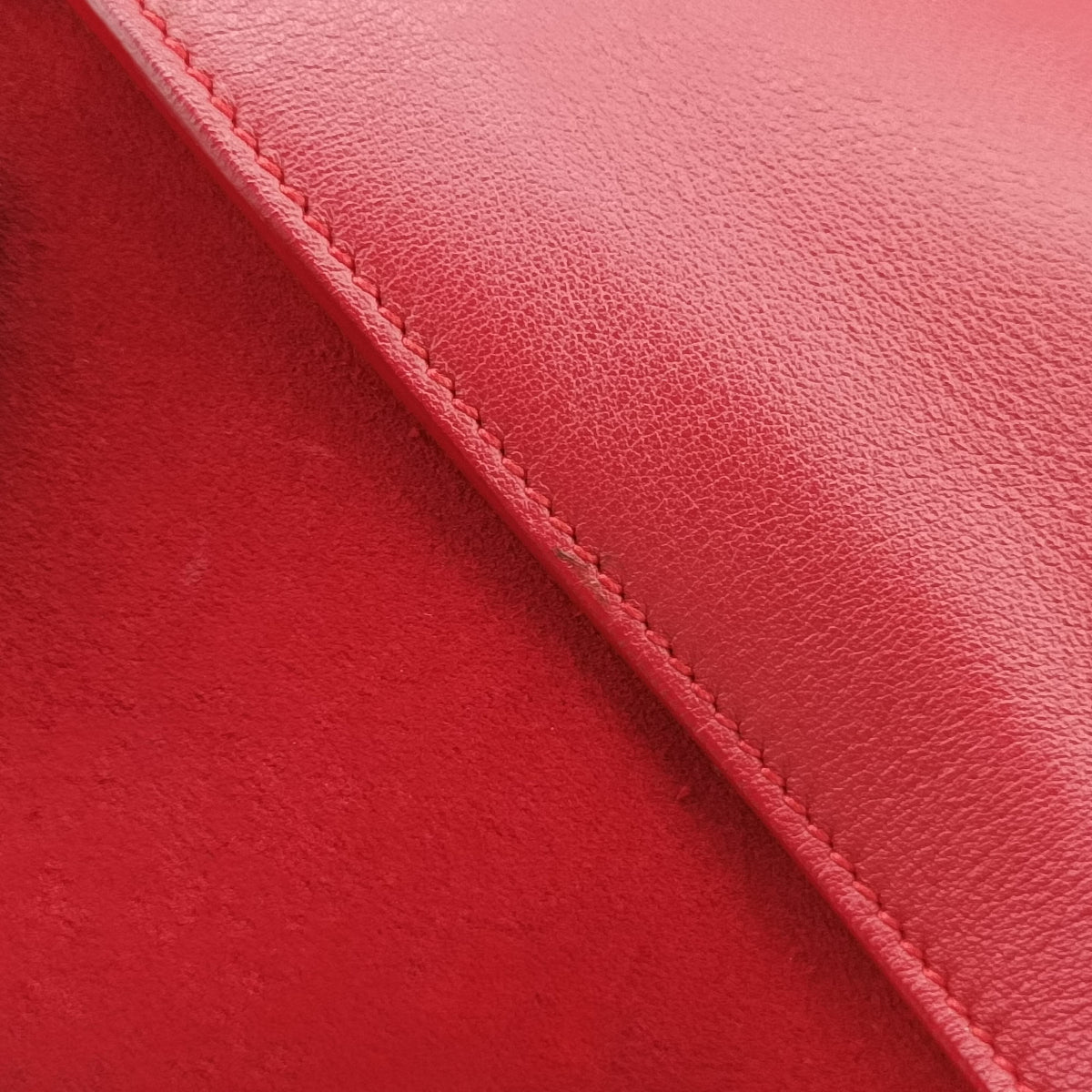 Pre-owned Yves Saint Laurent Downtown Cabas Red Leather x Suede 436832 shoulderbag | stylenewstar