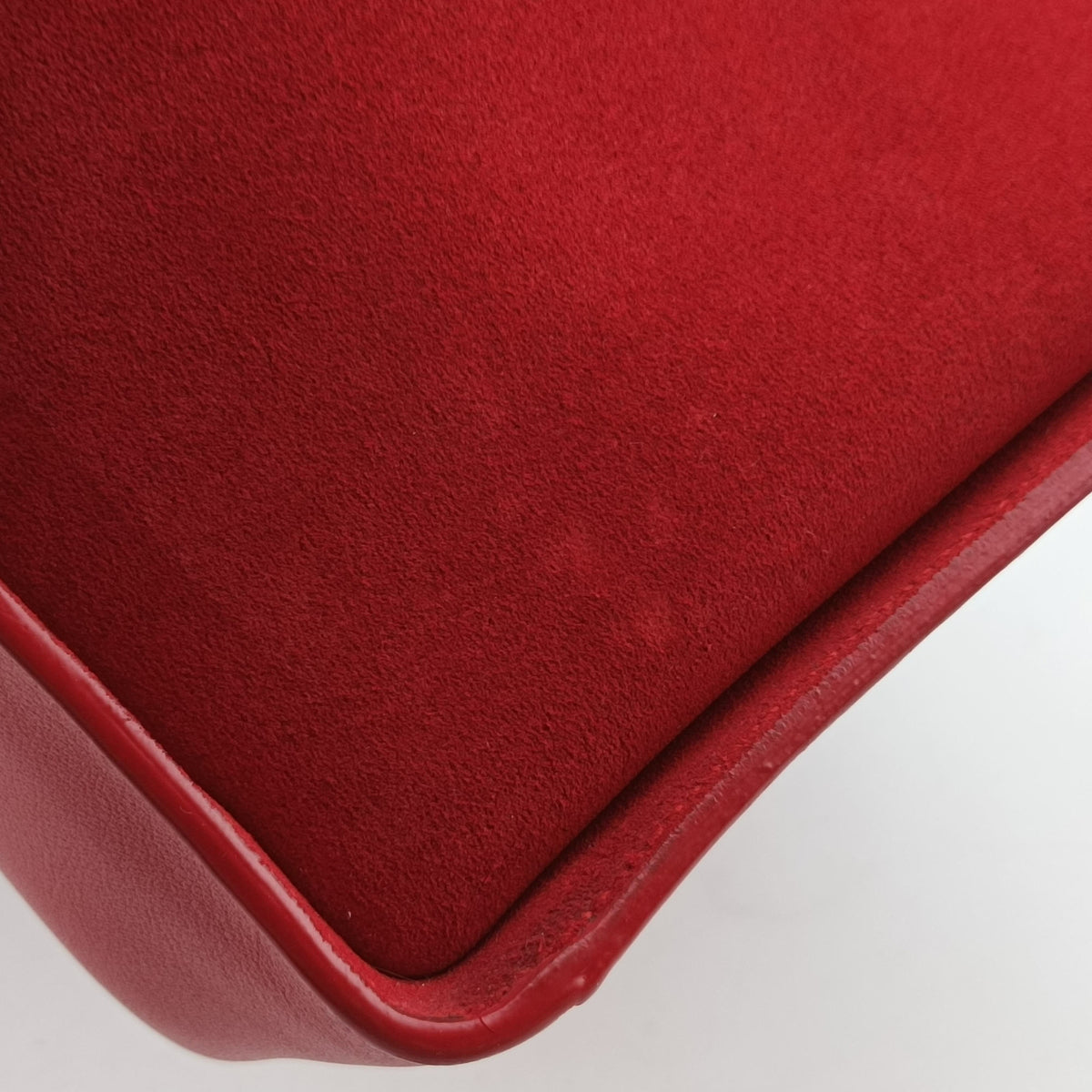 Pre-owned Yves Saint Laurent Downtown Cabas Red Leather x Suede 436832 shoulderbag | stylenewstar