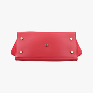Pre-owned Yves Saint Laurent Downtown Cabas Red Leather x Suede 436832 shoulderbag | stylenewstar