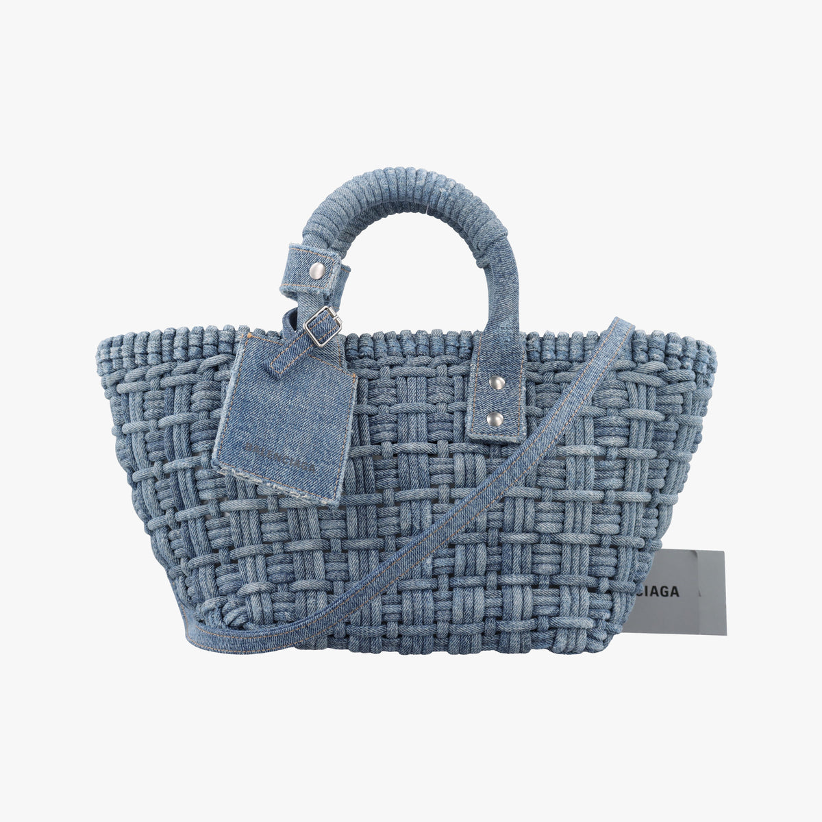 Secondhand Balenciaga Bistro basket Navy denim  shoulderbag | stylenewstar