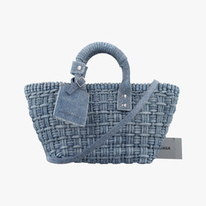 Secondhand Balenciaga Bistro basket Navy denim  shoulderbag | stylenewstar