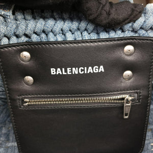 Secondhand Balenciaga Bistro basket Navy denim  shoulderbag | stylenewstar