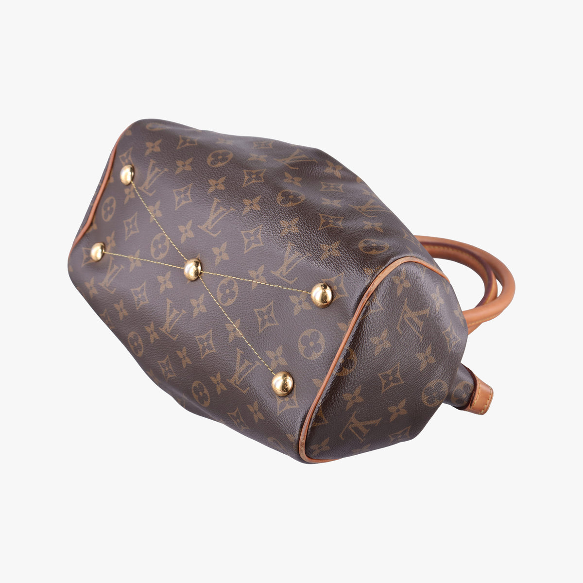 Pre-owned Louis Vuitton TIVOLI PM brown Monogram Canvas M40143 handbag | stylenewstar