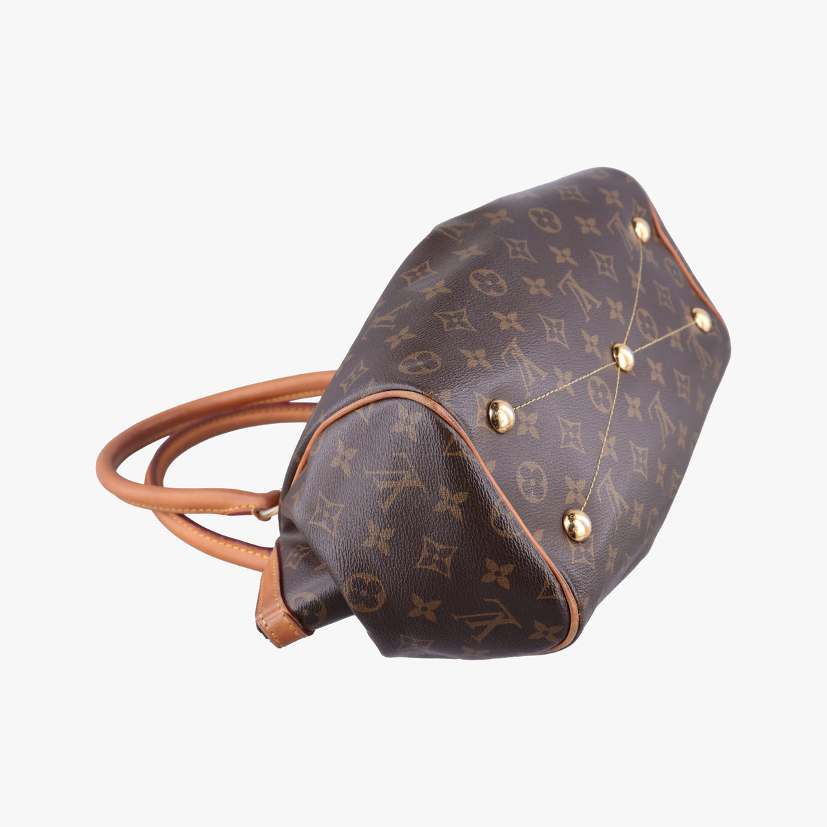 Pre-owned Louis Vuitton TIVOLI PM brown Monogram Canvas M40143 handbag | stylenewstar