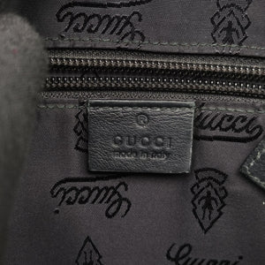 Pre-owned Gucci Guccissima Messenger Black Leather 201448 shoulderbag | stylenewstar