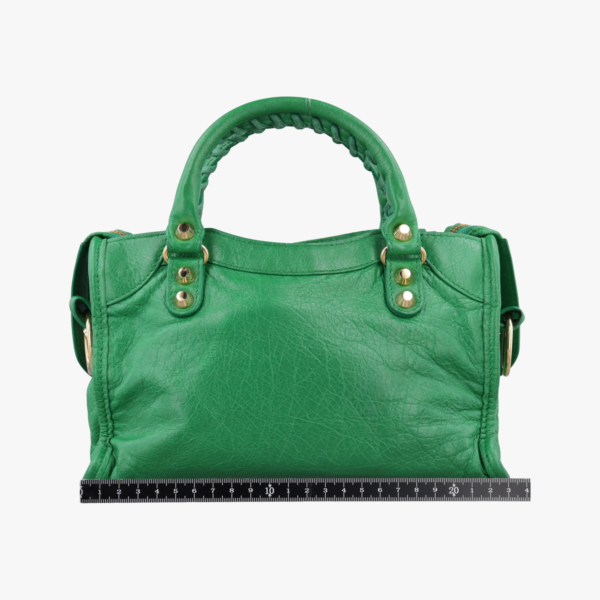 Pre-owned Balenciaga Classic City Mini Green lambskin  shoulderbag | stylenewstar