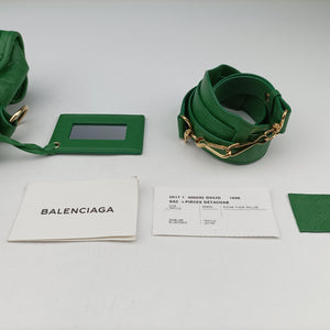 Pre-owned Balenciaga Classic City Mini Green lambskin  shoulderbag | stylenewstar