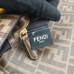 Pre-owned Fendi BAGUETTE Antonio Lopez Brown x Multicolor PVC coated canvas x Leather 8BR600 shoulderbag | stylenewstar