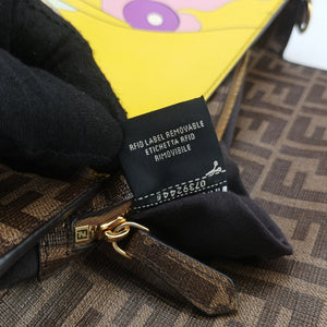 Pre-owned Fendi BAGUETTE Antonio Lopez Brown x Multicolor PVC coated canvas x Leather 8BR600 shoulderbag | stylenewstar