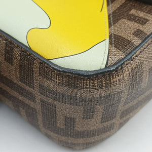 Pre-owned Fendi BAGUETTE Antonio Lopez Brown x Multicolor PVC coated canvas x Leather 8BR600 shoulderbag | stylenewstar