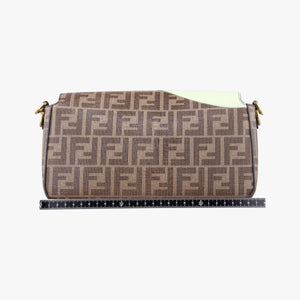 Pre-owned Fendi BAGUETTE Antonio Lopez Brown x Multicolor PVC coated canvas x Leather 8BR600 shoulderbag | stylenewstar