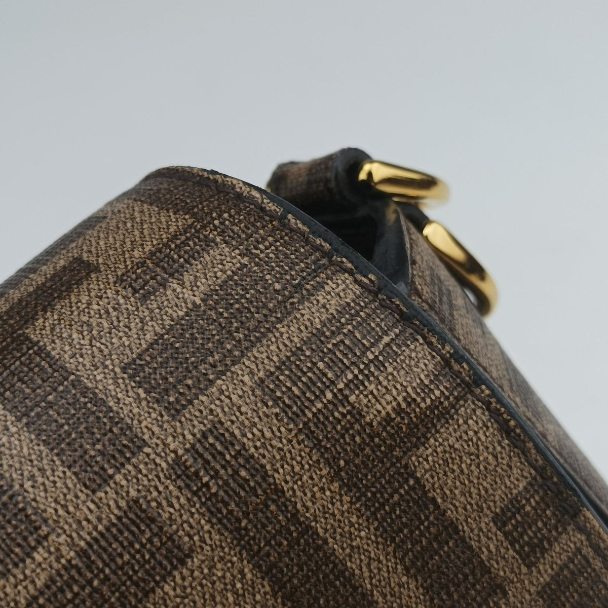 Pre-owned Fendi BAGUETTE Antonio Lopez Brown x Multicolor PVC coated canvas x Leather 8BR600 shoulderbag | stylenewstar