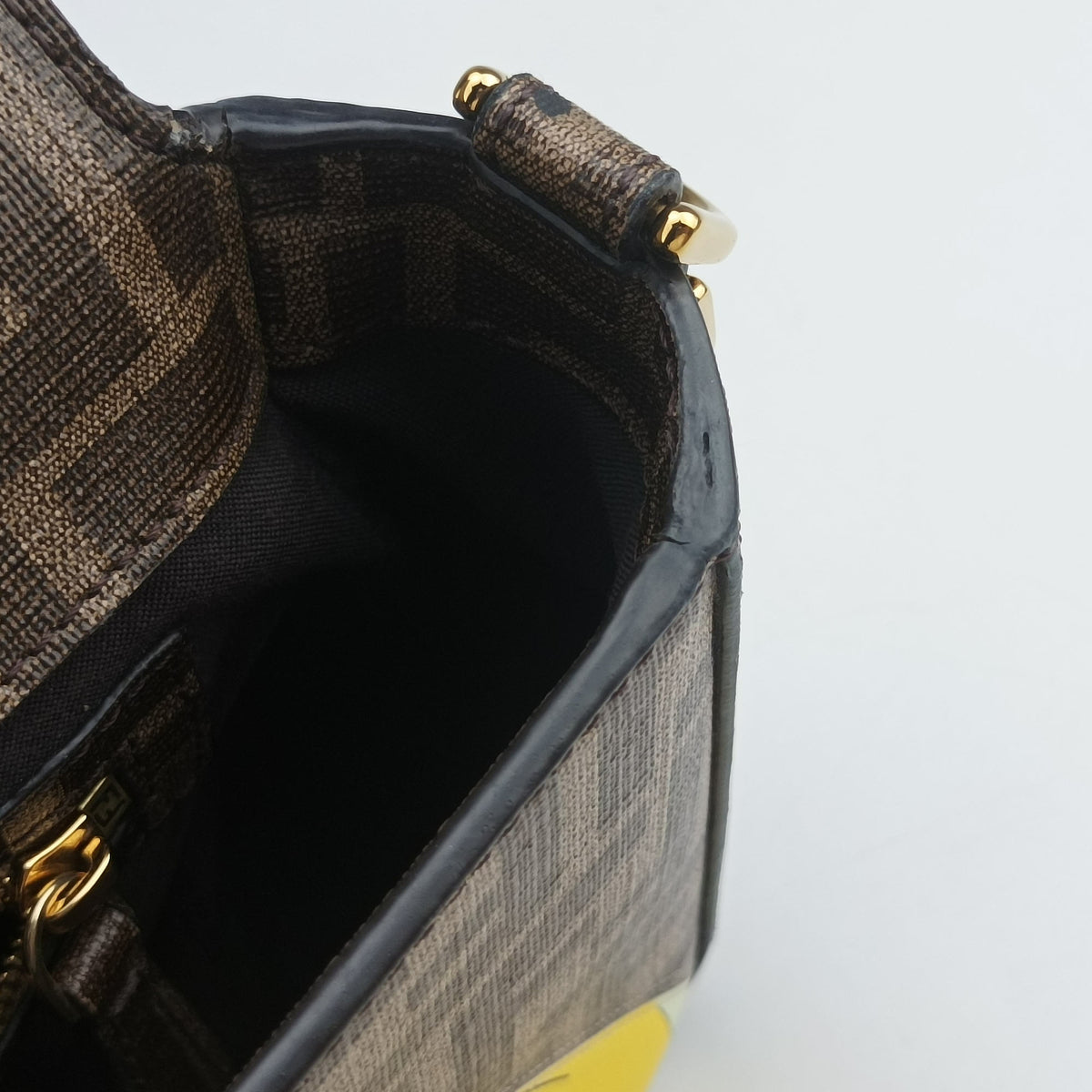 Pre-owned Fendi BAGUETTE Antonio Lopez Brown x Multicolor PVC coated canvas x Leather 8BR600 shoulderbag | stylenewstar
