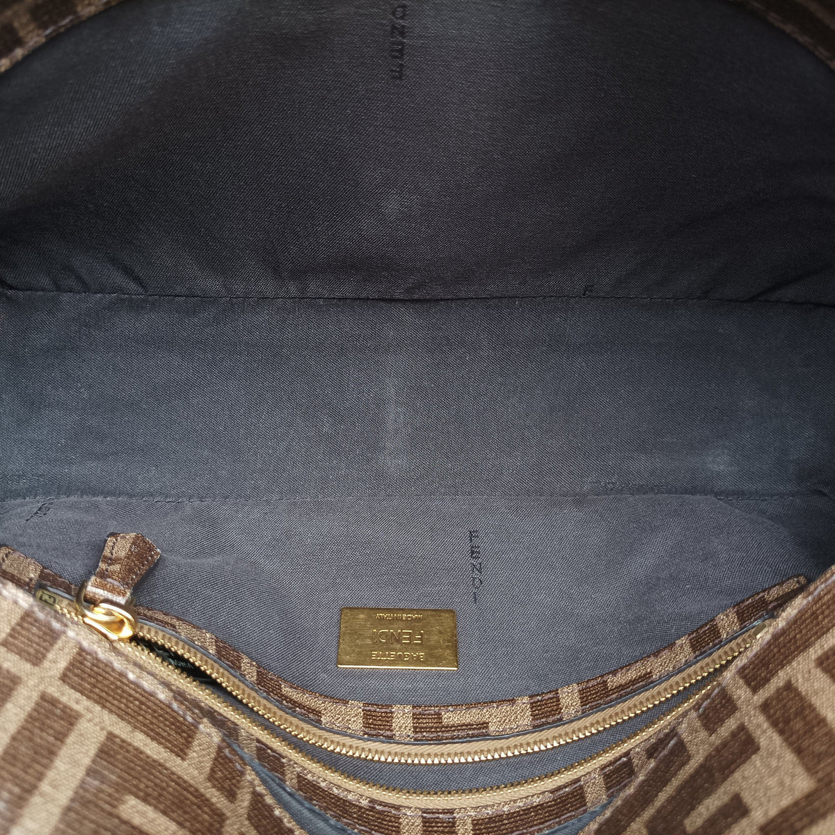 Pre-owned Fendi BAGUETTE Antonio Lopez Brown x Multicolor PVC coated canvas x Leather 8BR600 shoulderbag | stylenewstar