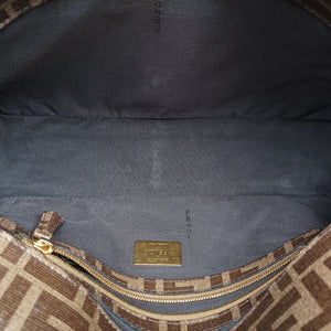 Pre-owned Fendi BAGUETTE Antonio Lopez Brown x Multicolor PVC coated canvas x Leather 8BR600 shoulderbag | stylenewstar