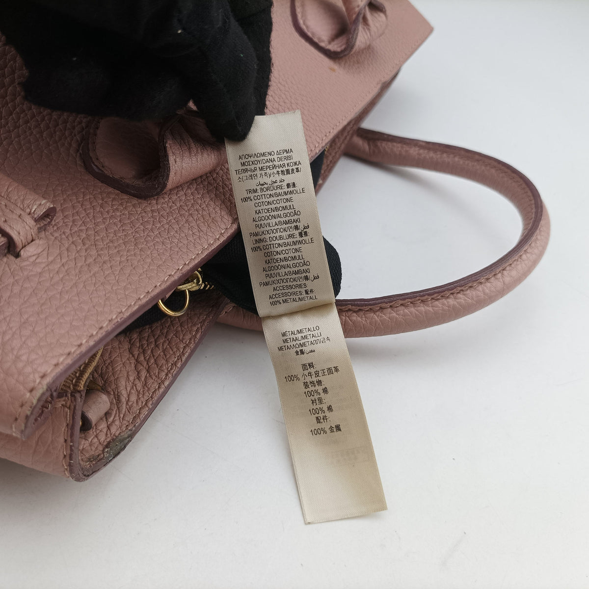 Pre-owned Burberry Banner Pink Leather × Canvas  shoulderbag | stylenewstar