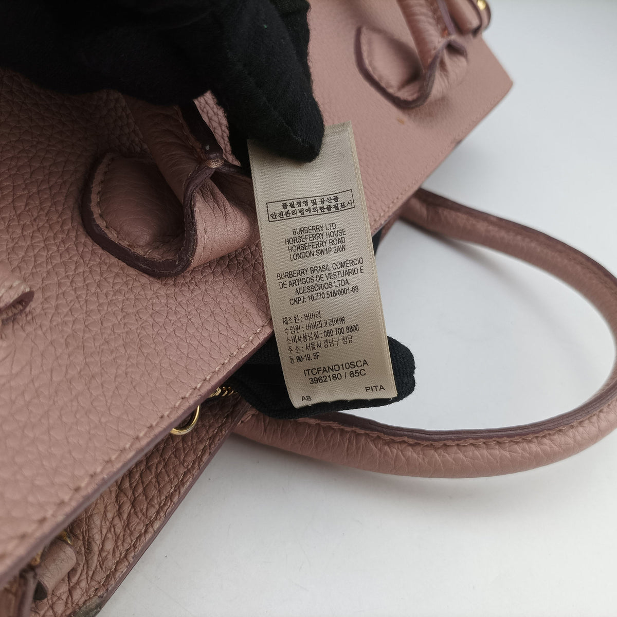 Pre-owned Burberry Banner Pink Leather × Canvas  shoulderbag | stylenewstar
