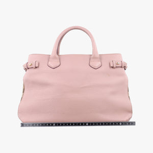 Pre-owned Burberry Banner Pink Leather × Canvas  shoulderbag | stylenewstar