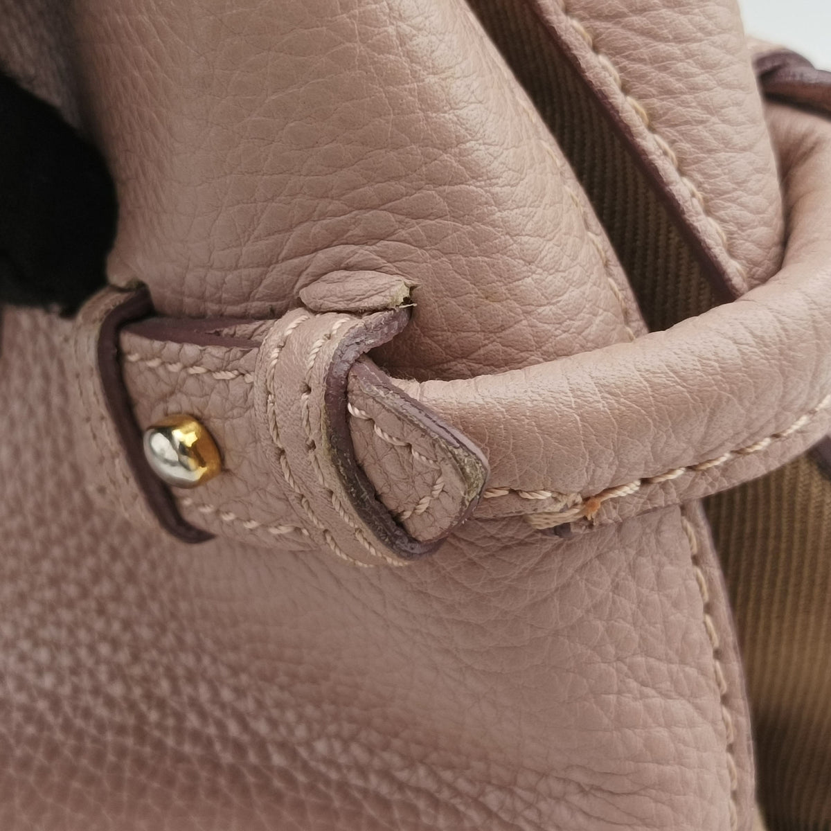 Pre-owned Burberry Banner Pink Leather × Canvas  shoulderbag | stylenewstar