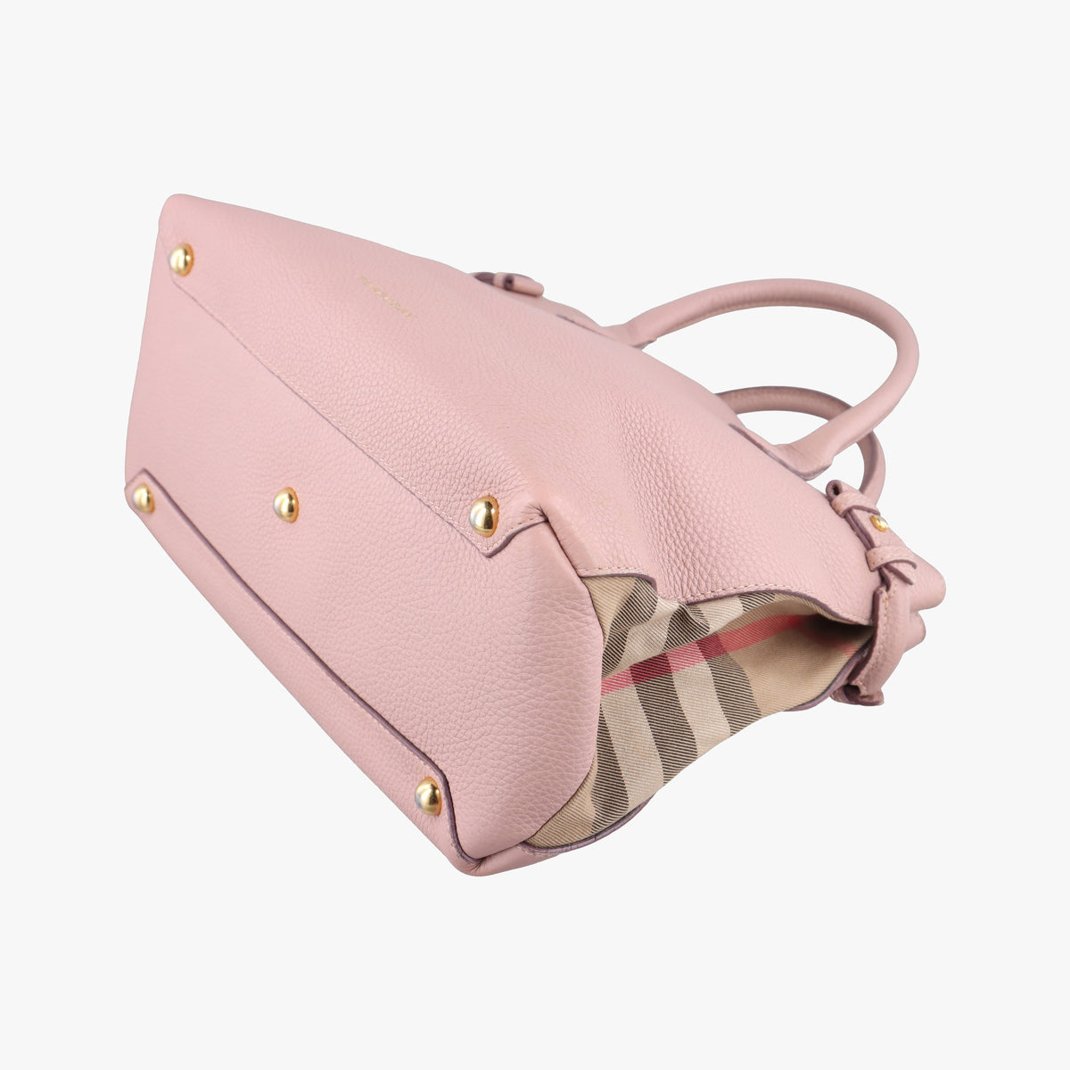 Pre-owned Burberry Banner Pink Leather × Canvas  shoulderbag | stylenewstar