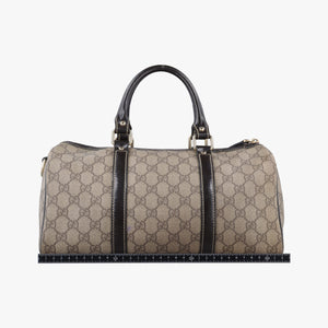 Pre-owned Gucci GG plus  GG Supreme beige×black PVC coated canvas 203696 handbag | stylenewstar