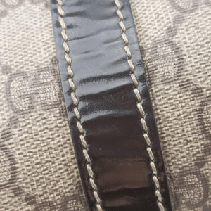 Pre-owned Gucci GG plus  GG Supreme beige×black PVC coated canvas 203696 handbag | stylenewstar