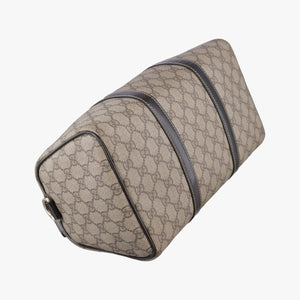 Pre-owned Gucci GG plus  GG Supreme beige×black PVC coated canvas 203696 handbag | stylenewstar
