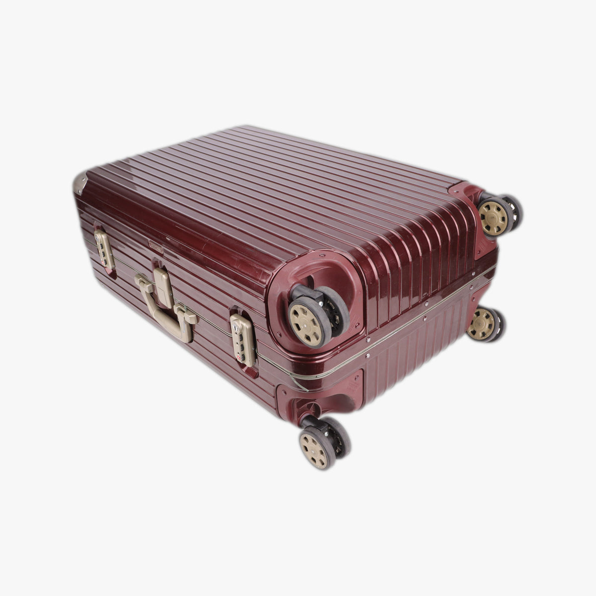 Secondhand RIMOWA TOPAS Red aluminum  suitcase | stylenewstar