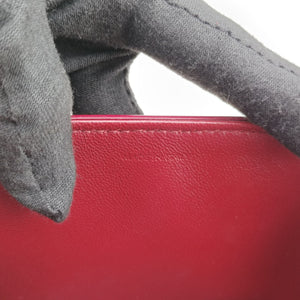 Pre-owned Celine Chain Claude Triomphe Red Leather  shoulderbag | stylenewstar