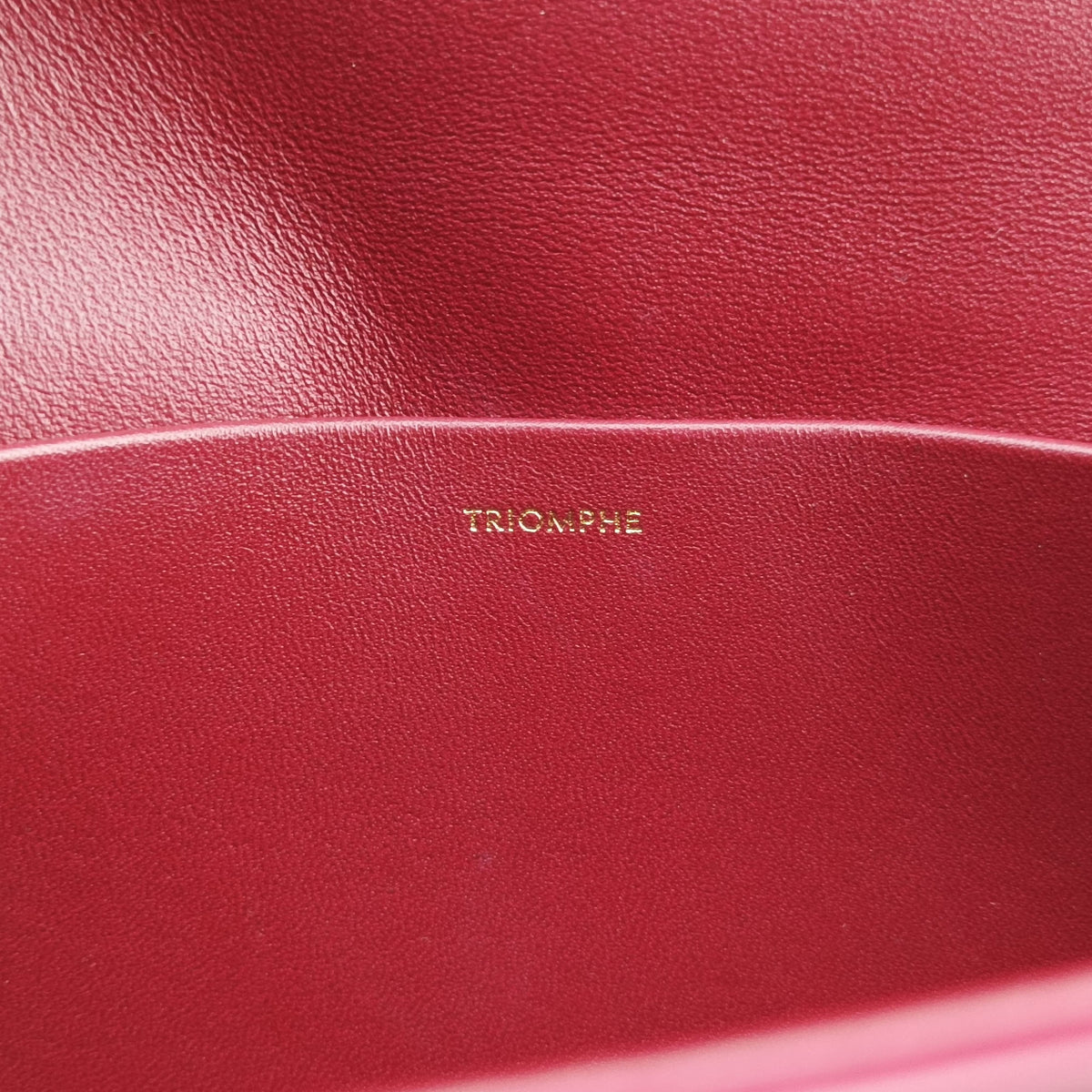 Pre-owned Celine Chain Claude Triomphe Red Leather  shoulderbag | stylenewstar
