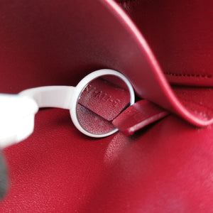 Pre-owned Celine Chain Claude Triomphe Red Leather  shoulderbag | stylenewstar