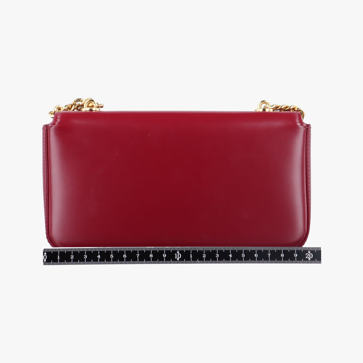 Pre-owned Celine Chain Claude Triomphe Red Leather  shoulderbag | stylenewstar