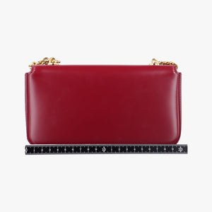Pre-owned Celine Chain Claude Triomphe Red Leather  shoulderbag | stylenewstar