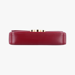 Pre-owned Celine Chain Claude Triomphe Red Leather  shoulderbag | stylenewstar