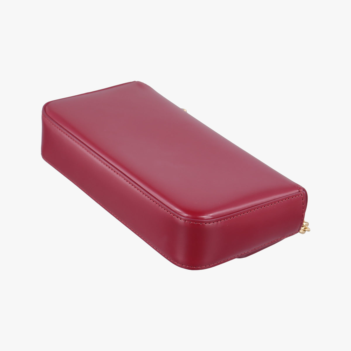 Pre-owned Celine Chain Claude Triomphe Red Leather  shoulderbag | stylenewstar
