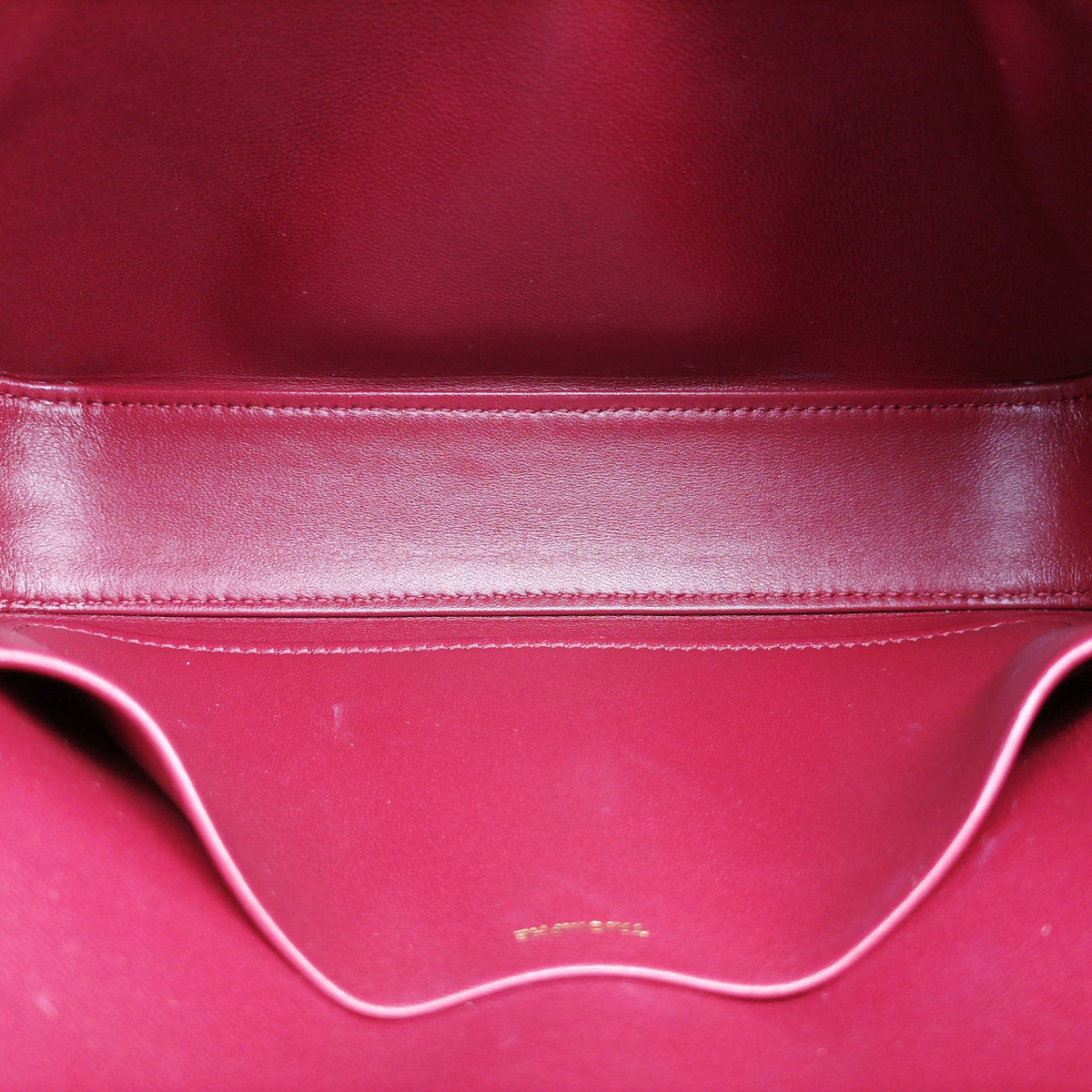 Pre-owned Celine Chain Claude Triomphe Red Leather  shoulderbag | stylenewstar