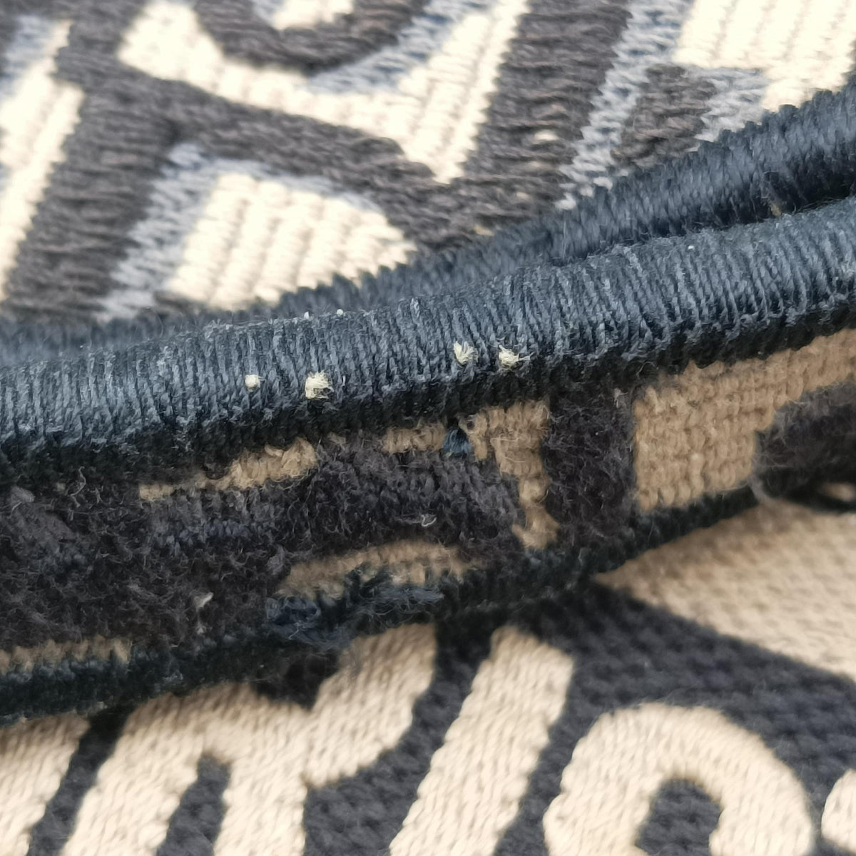 Vintage Christian Dior Saddle Navy jacquard  shoulderbag | stylenewstar