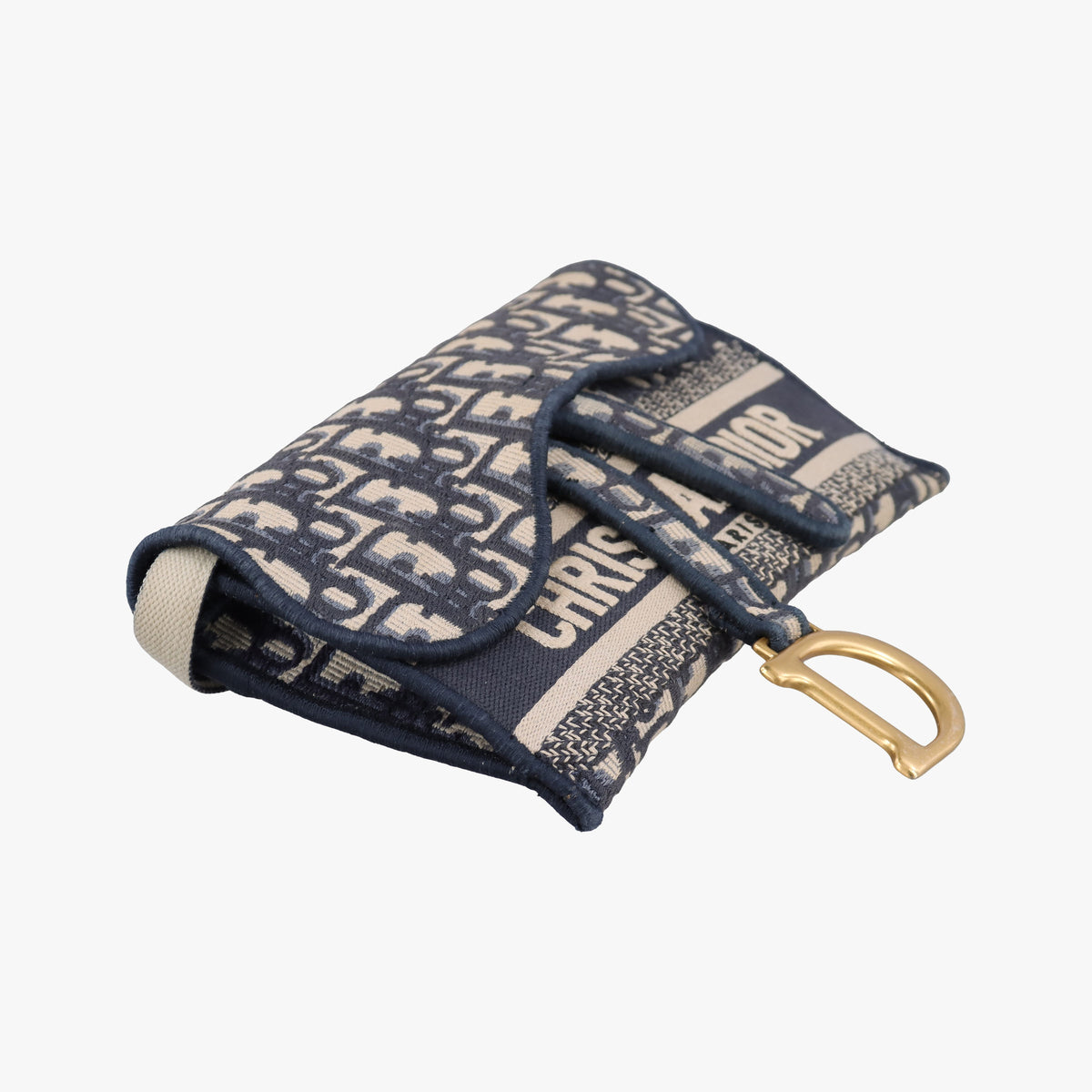 Vintage Christian Dior Saddle Navy jacquard  shoulderbag | stylenewstar