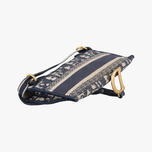 Vintage Christian Dior Saddle Navy jacquard  shoulderbag | stylenewstar