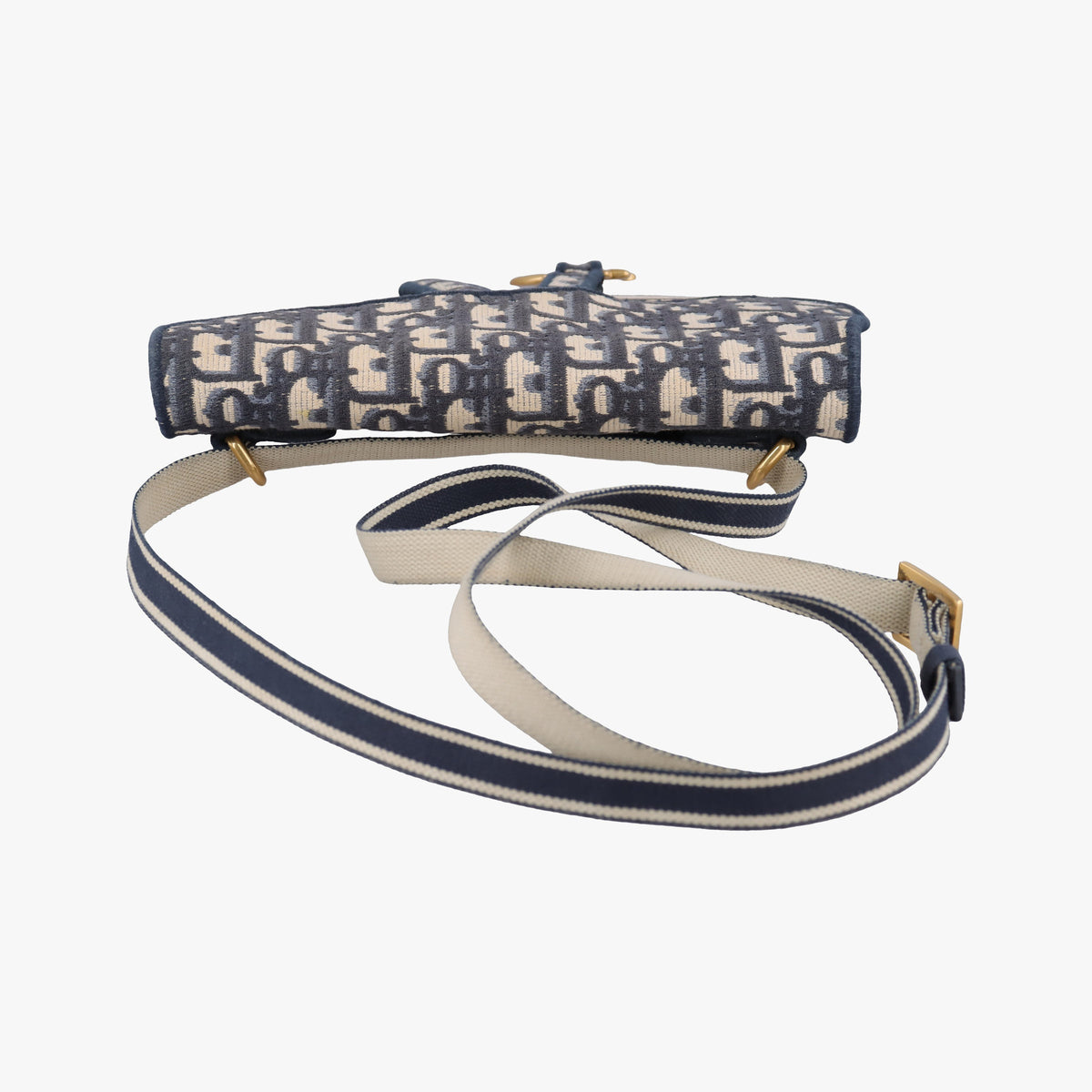 Vintage Christian Dior Saddle Navy jacquard  shoulderbag | stylenewstar