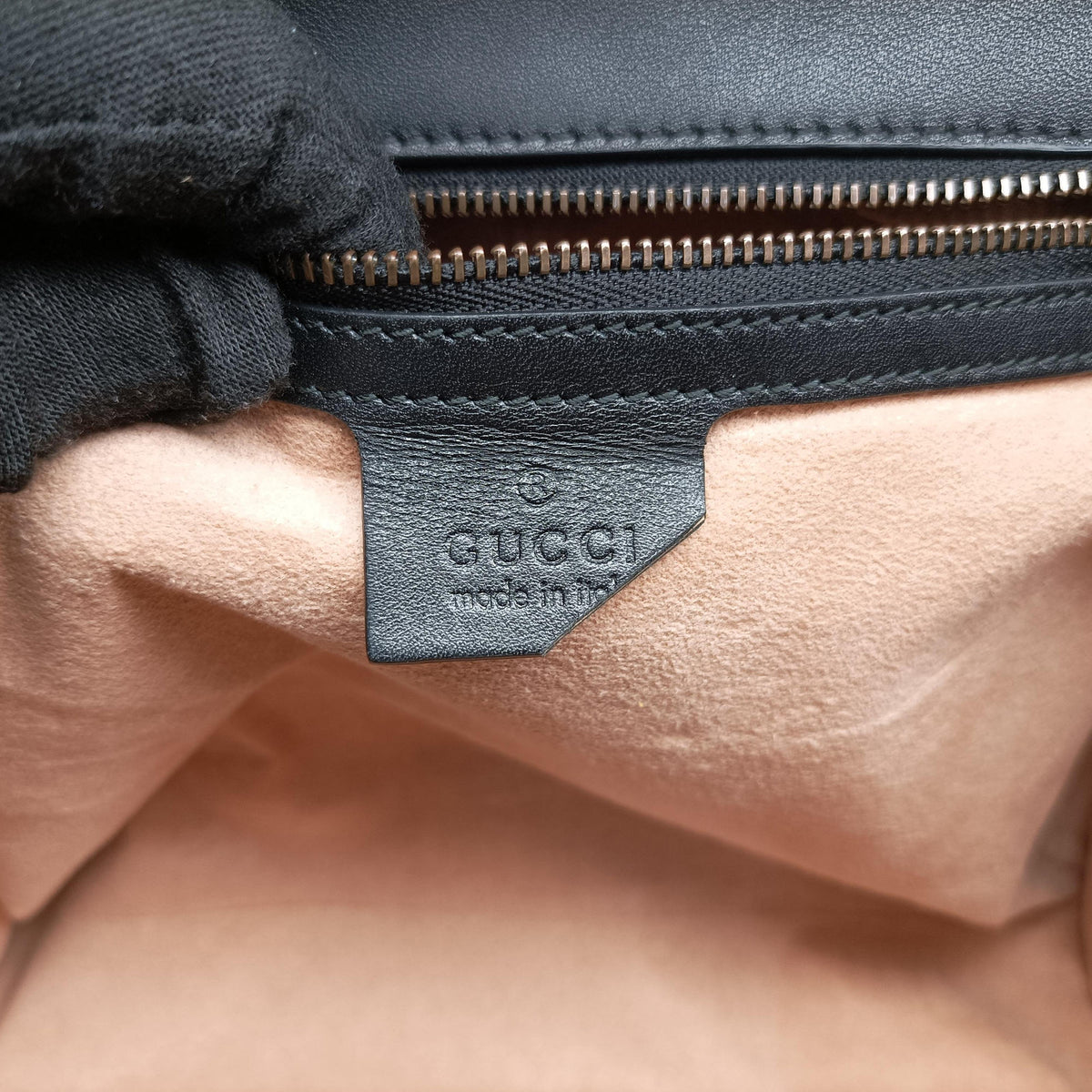 Secondhand Gucci Queen Margaret Bamboo Black×white Leather 476531 shoulderbag | stylenewstar