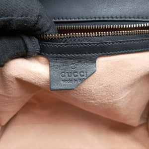 Secondhand Gucci Queen Margaret Bamboo Black×white Leather 476531 shoulderbag | stylenewstar