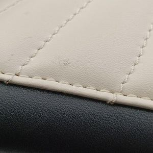 Secondhand Gucci Queen Margaret Bamboo Black×white Leather 476531 shoulderbag | stylenewstar