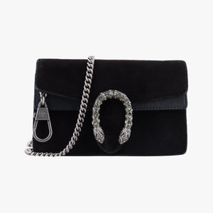 Pre-owned Gucci Dionysus Black velour 476432 shoulderbag | stylenewstar