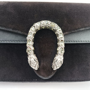 Pre-owned Gucci Dionysus Black velour 476432 shoulderbag | stylenewstar