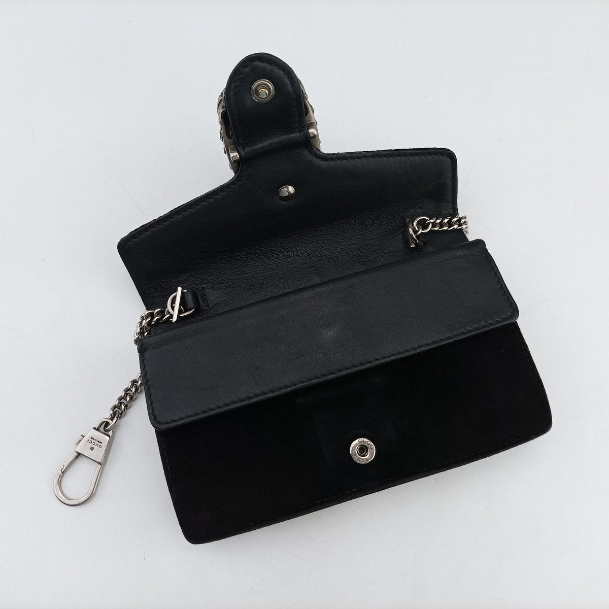 Pre-owned Gucci Dionysus Black velour 476432 shoulderbag | stylenewstar