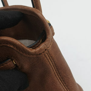 Vintage Miu Miu Aventure Trick Brown Leather  shoulderbag | stylenewstar