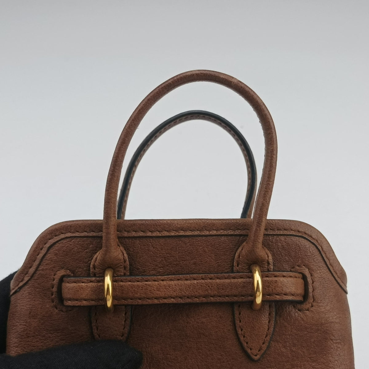 Vintage Miu Miu Aventure Trick Brown Leather  shoulderbag | stylenewstar