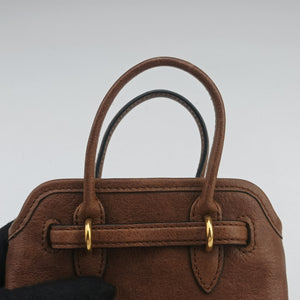 Vintage Miu Miu Aventure Trick Brown Leather  shoulderbag | stylenewstar