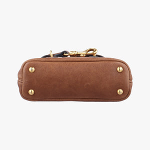 Vintage Miu Miu Aventure Trick Brown Leather  shoulderbag | stylenewstar
